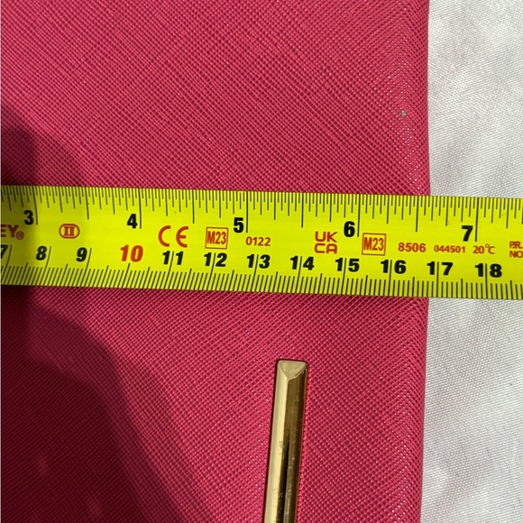 Pink Crossgrain Double Top Zip Convertible Clutch Crossbody Bag, Pink - Picture 8 of 9